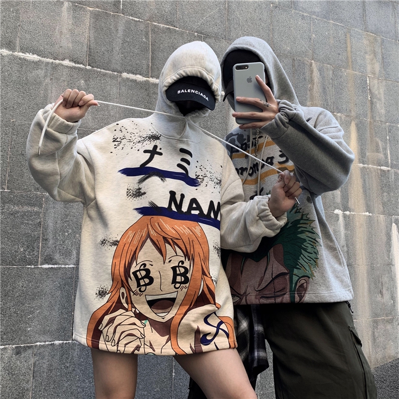 Áo Hoodie In Hình Anime Oversize