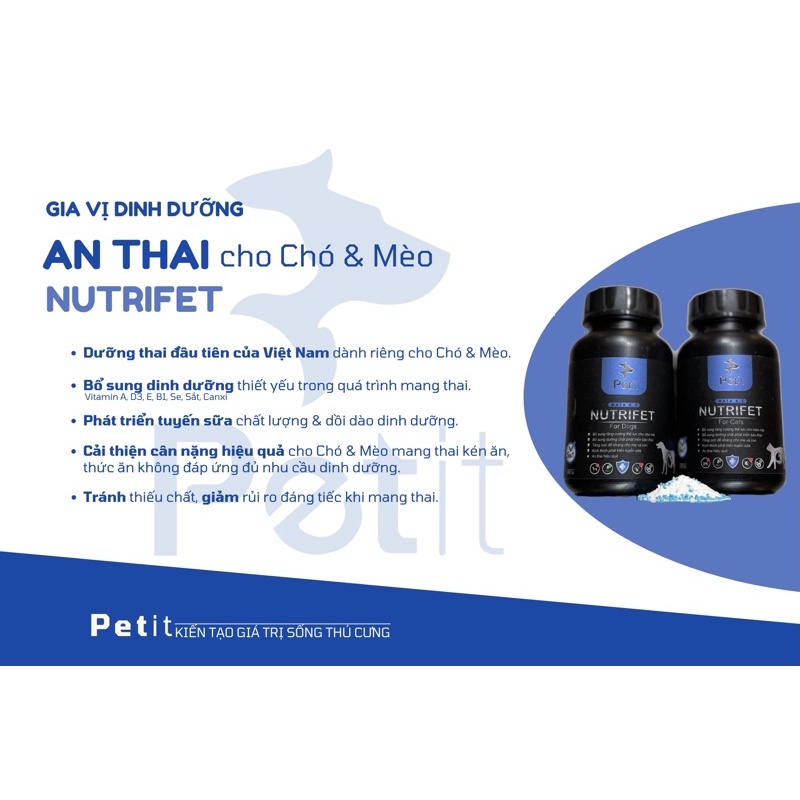 An thai cho Chó Mèo bầu - Gia vị dinh dưỡng NUTRIFET - Petit Vietnam