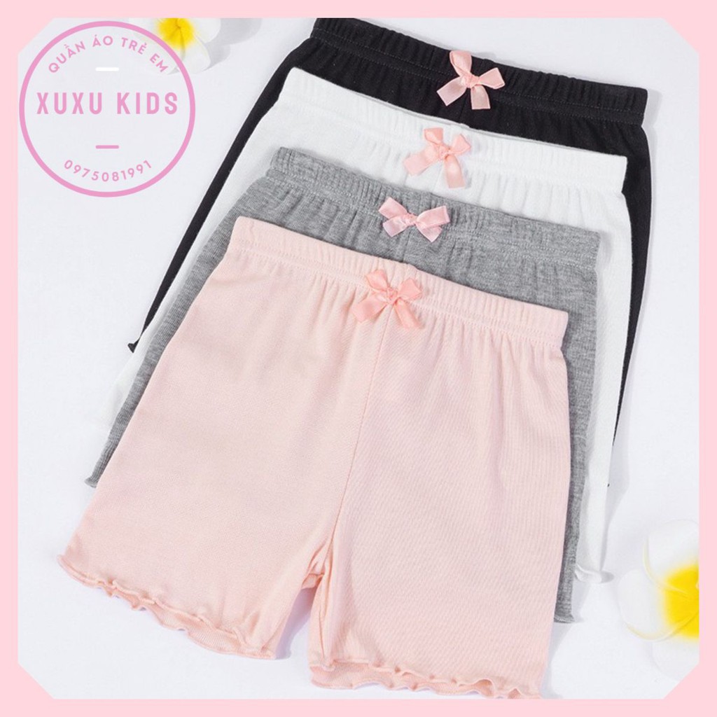 Quần đùi cho bé, quần legging mùa hè cho bé gái chất cotton co giãn 4 chiều Xu Xu Kids size từ 7 đến 18kg