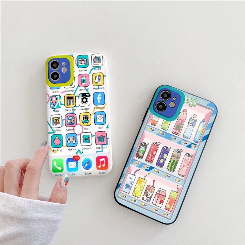 Ốp lưng iphone menu app  vuông dẻo ip 6splus/7/7plus/8/8plus/x/xr/xs/11/12/pro/max/plus/13promax tr119