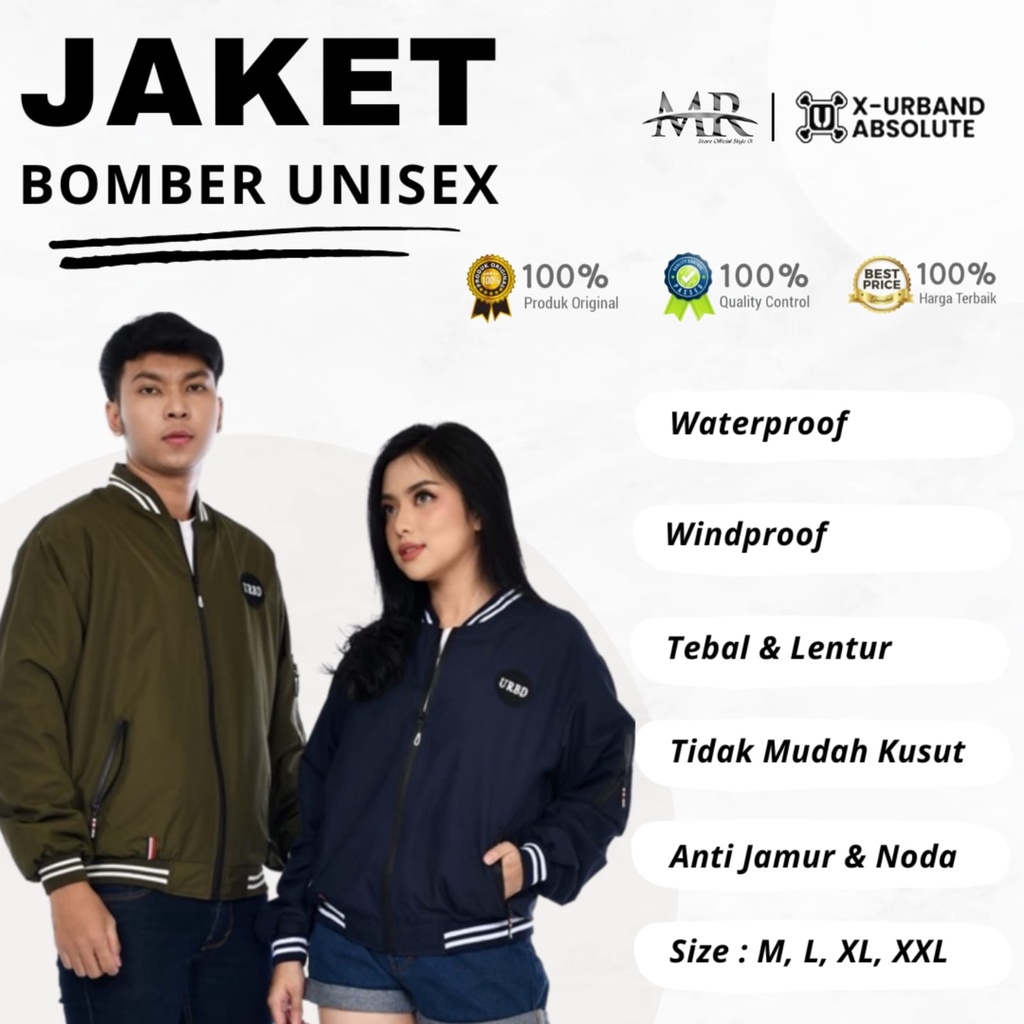 Áo Khoác Bomber Màu Đen Hải Quân Chống Nước Chống Gió Size M L XL XXL - D009 Cho Cặp Đôi