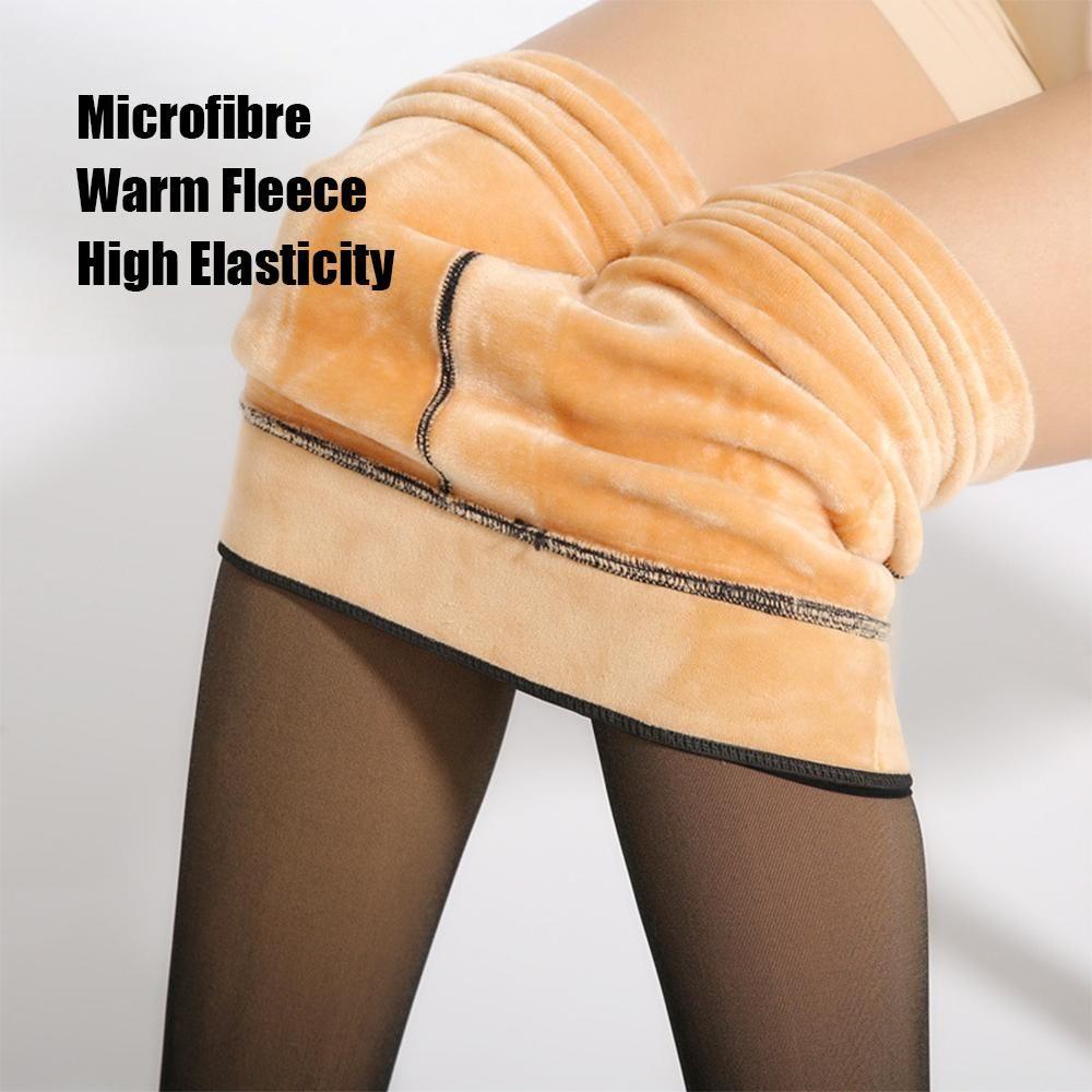MELODG Quần Tất Giữ Ấm Giả Lông Cừu Màu Đen / Xám / Cà Phê Độ Co Giãn Cao