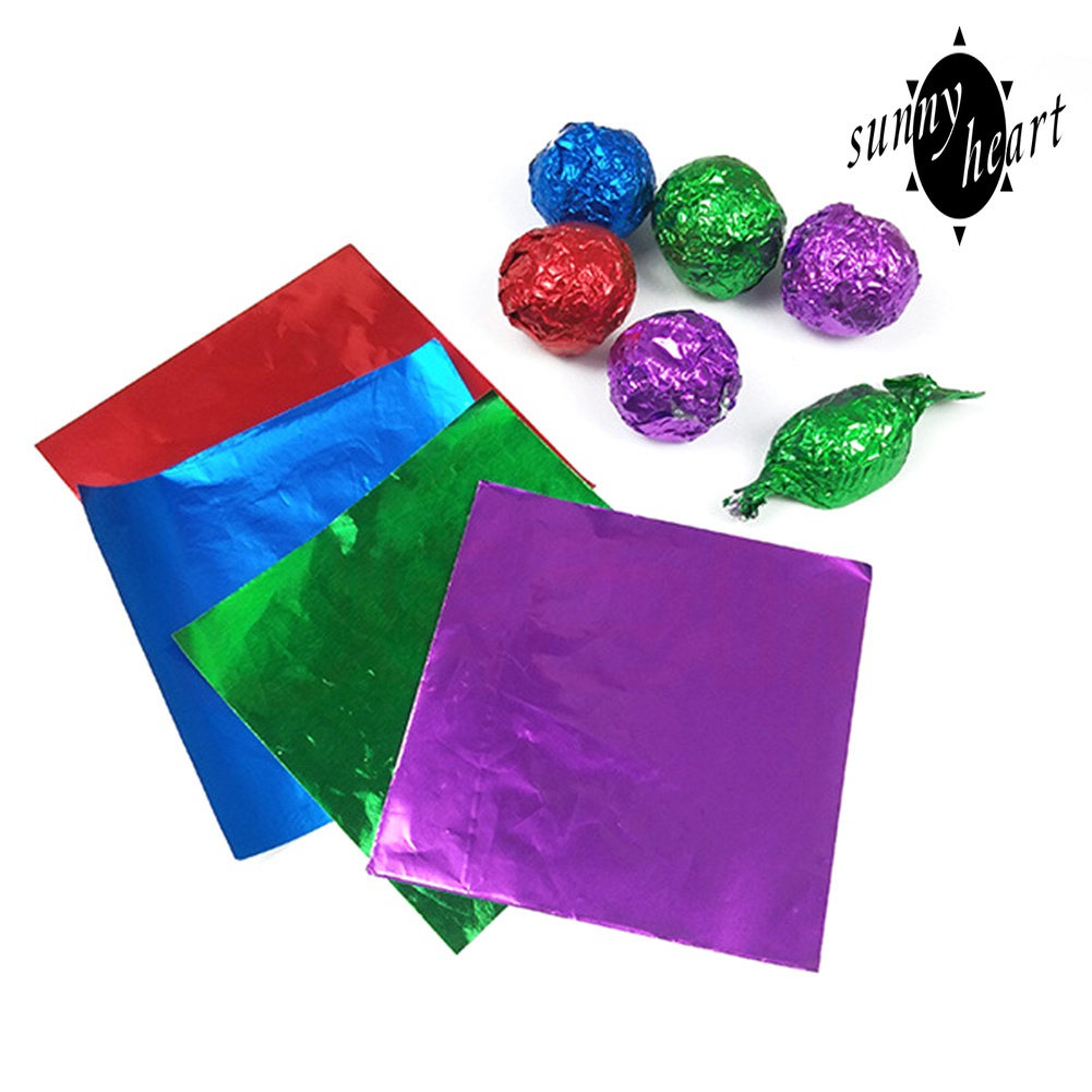 Set 100 Giấy Bạc Gói Kẹo/Socola 8cm