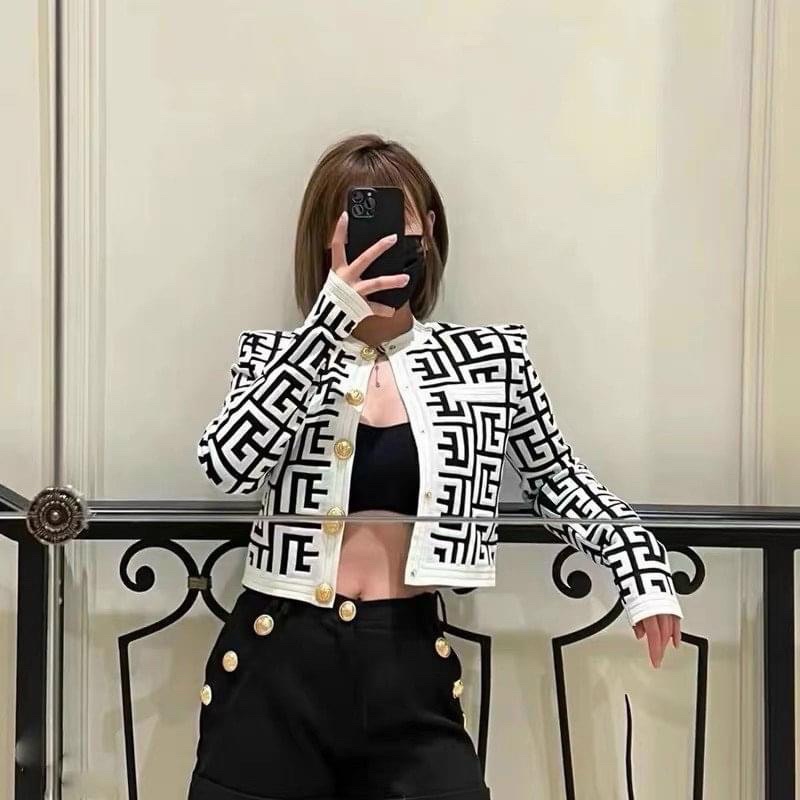 ÁO KHOÁC CROPTOP HỌA TIẾT FENDY SÀNH ĐIỆU