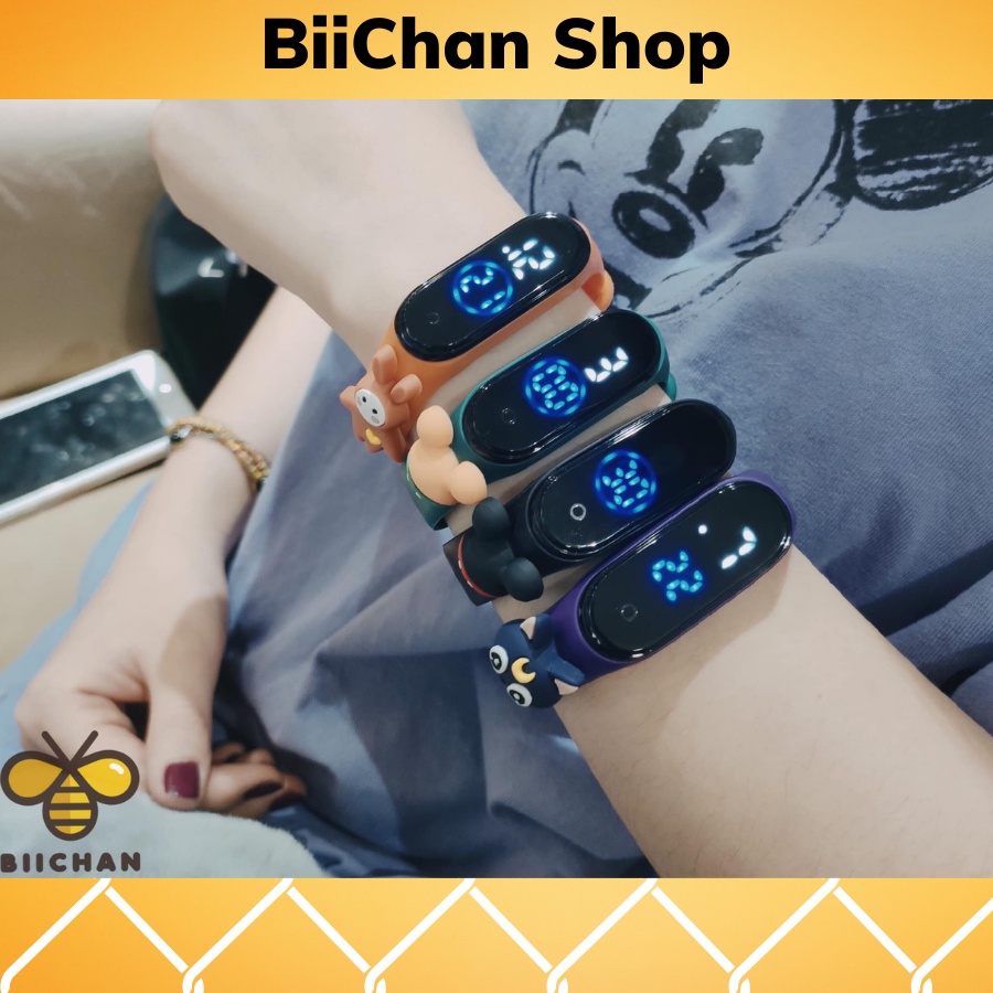 Đồng Hồ Điện Tử Mi4, Vòng đeo tay Hình Thú Cute Siêu Cấp Cho Bé cùng BiiChan Shop