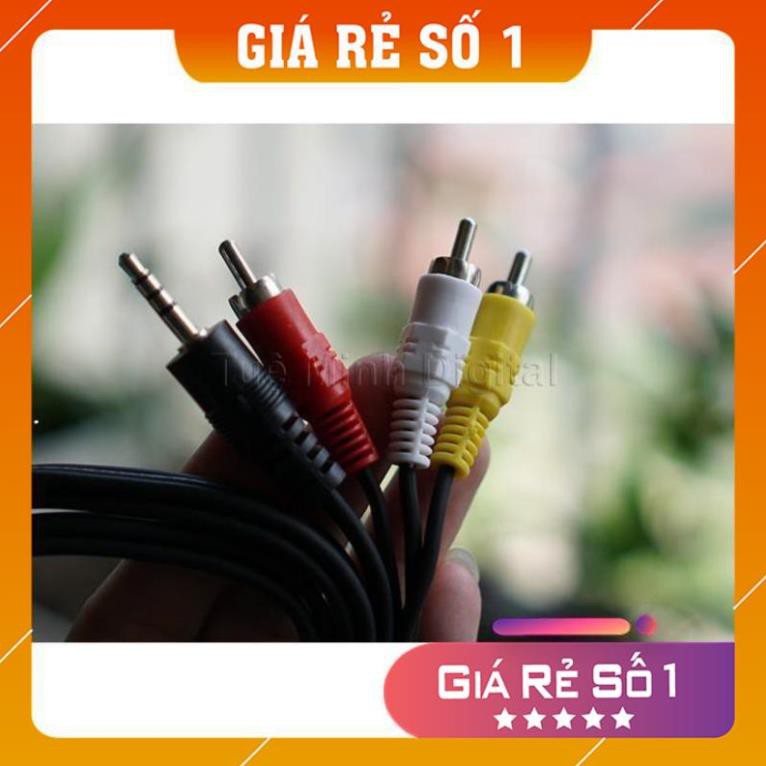 Cable AV 1 to 3 - Cáp 1 đầu jack 3.5 ra 3 đầu hoa sen (shopmh59)