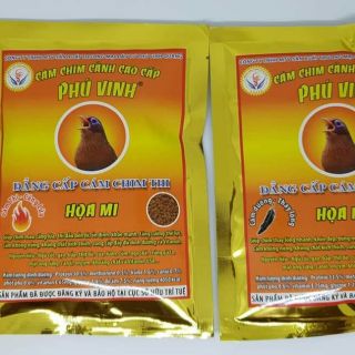 Combo 1 Gói Cám Thi Đấu + 1 Gói Cám Dưỡng cho Chim HỌA MI , cám Phú Vinh