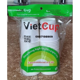 Cốc giấy Vietcup VC-C6_H, túi 50 chiếc dung tích 180ml