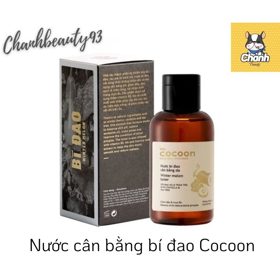 Nước cân bằng chiết xuất bí đao The Cocoon 140 mL