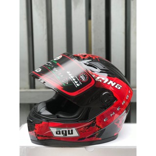mũ agu fullface tem racing (màu đỏ)