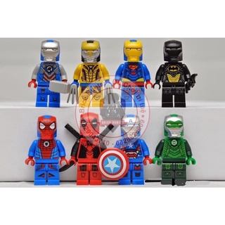 Xếp hình minifigures Marvel super heroes 8 mô hình nhân vật ironman crossover captain america green lantern JX 1002