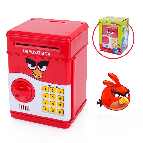Két Sắt Mini , máy rút tiền thông Minh Mở Khóa Vân Tay, Kitty, doremon đặc biệt có đèn nhạc và bài hát cho bé nghe