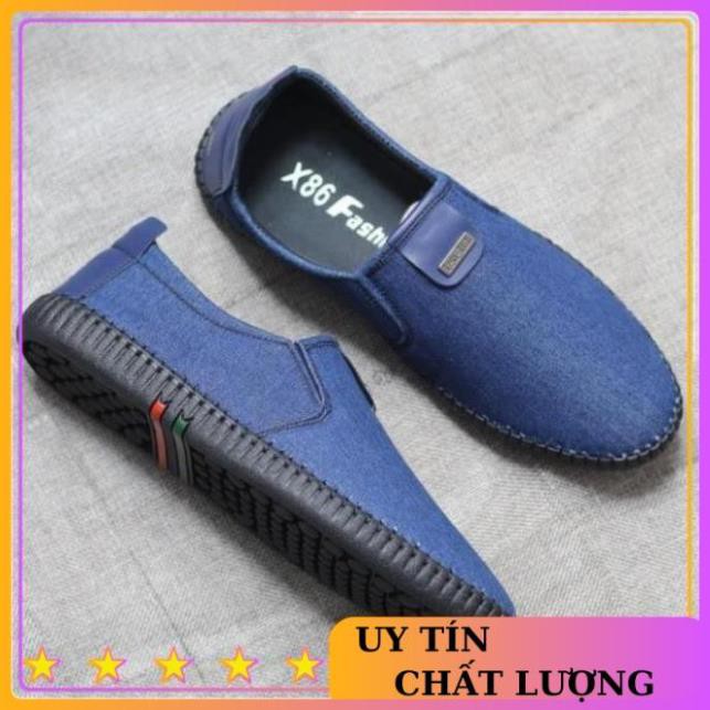 Giày lười nam vải cao cấp 3 màu sang trọng,trẻ trung