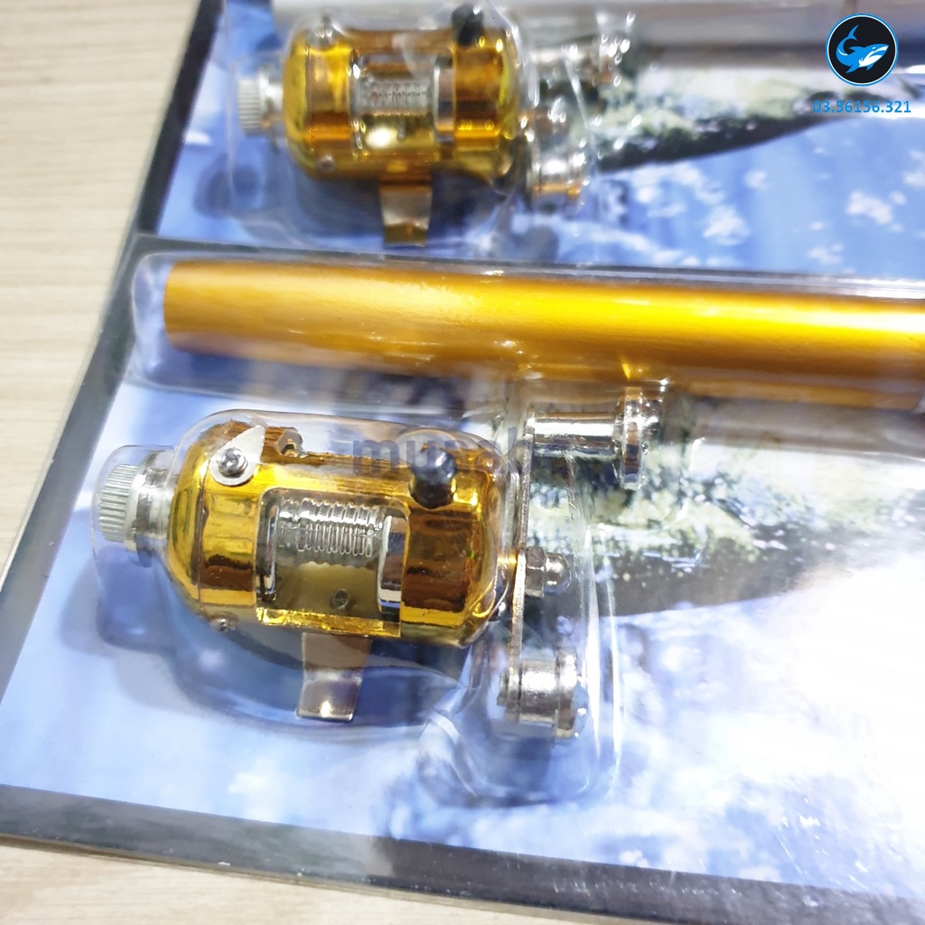 Bộ Cần Câu Cá Mimi Hình Cây Bút kèm Máy Ngang