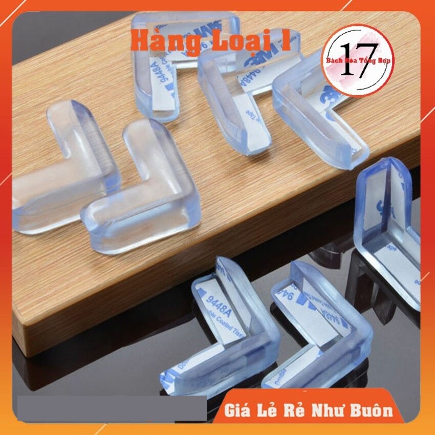 Bịt góc bàn, bọc cạnh bàn kính, cạnh tủ vuông bằng silicon an toàn cho bé SIGO