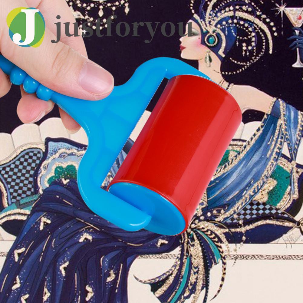 Cây lăn tranh đính đá bằng nhựa màu sắc ngẫu nhiên tiện dụng