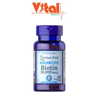 Viên Uống Mọc Tóc Puritan's Pride Biotin 10000 mcg - 100 viên