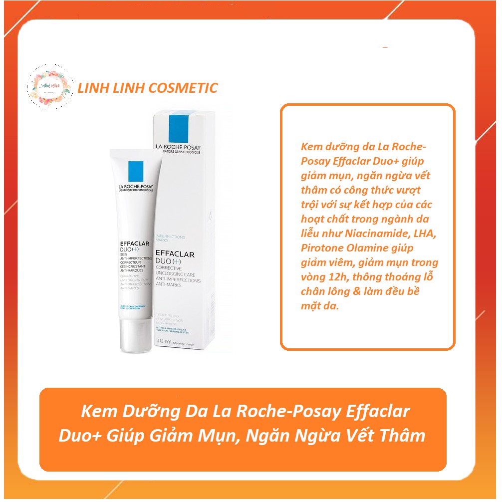 Kem mụn Effaclar DUO+ La Roche-Posay 40ml