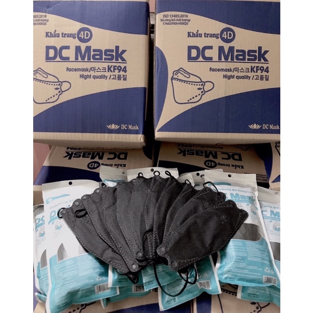 SET 50 CHIẾC KHẨU TRANG kf94 DC Mask màu đen
