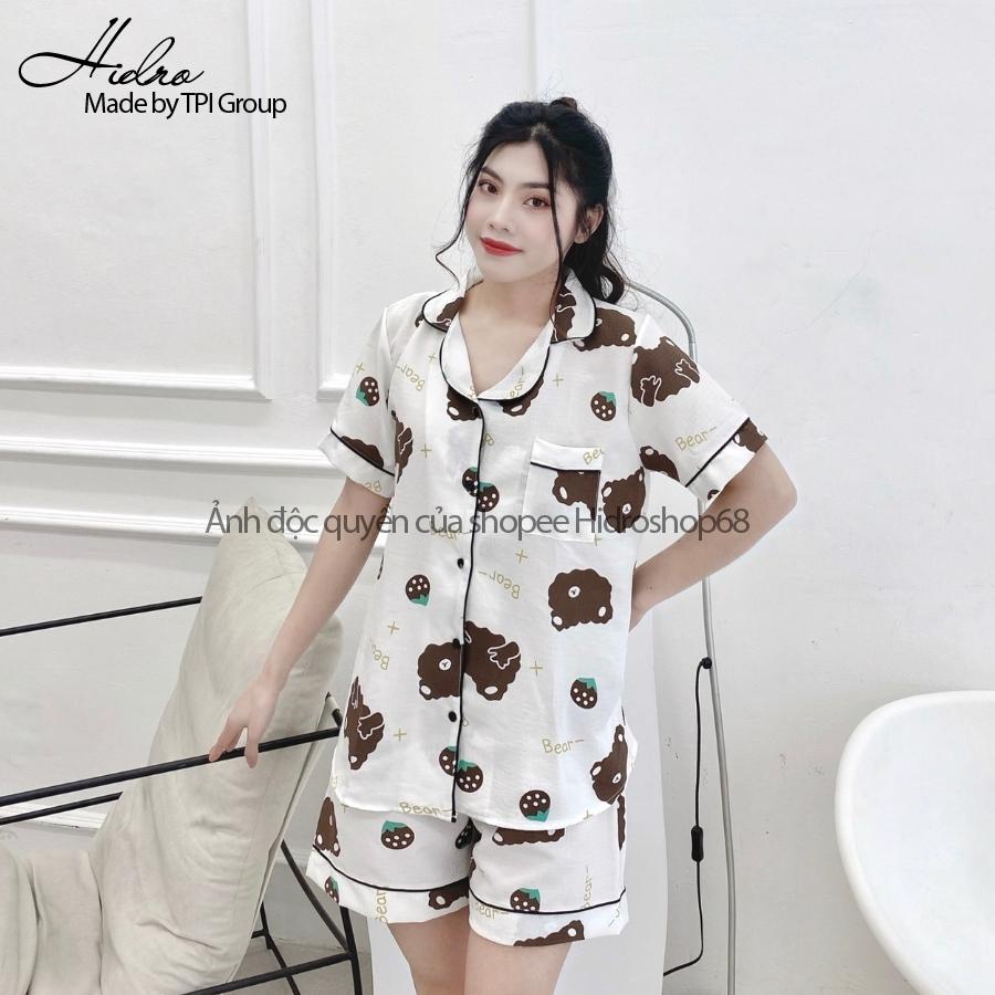 Bộ Ngủ Pijama Mặc Nhà Cộc Tay Chất Đũi Xốp Thoáng Mát Thấm Hút Mồ Hôi Siêu Tốt Họa Tiết Dễ Thương