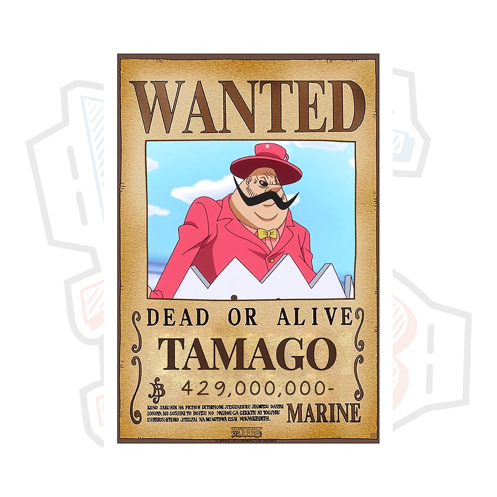 Poster truy nã Tamago - One Piece