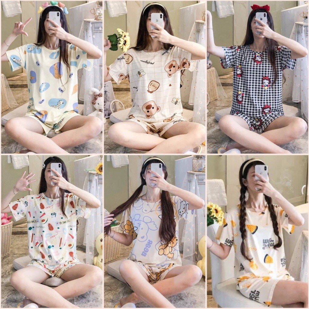 [Hàng QC Cao Cấp] Bộ Pijama Đùi Cotton Sữa Mềm Mịn Thấm Hút Mồ Hôi Full Size (38-75Kg)