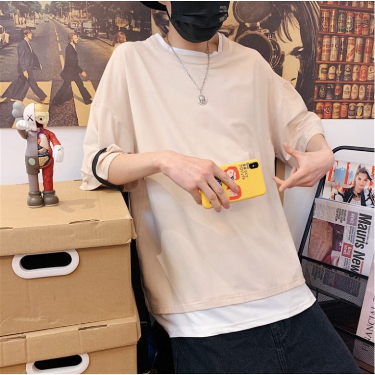 Áo Thun Tay Lỡ Vạt Layer Siêu Hot🍁 Unisex nam nữ đều mặc được | BigBuy360 - bigbuy360.vn