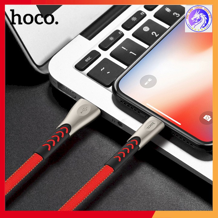 Cáp Sạc Nhanh Dây Dù Lightning 2.4A Dành Cho iPhone Hoco U48 - Dài 1.2m - Hàng Chính Hãng