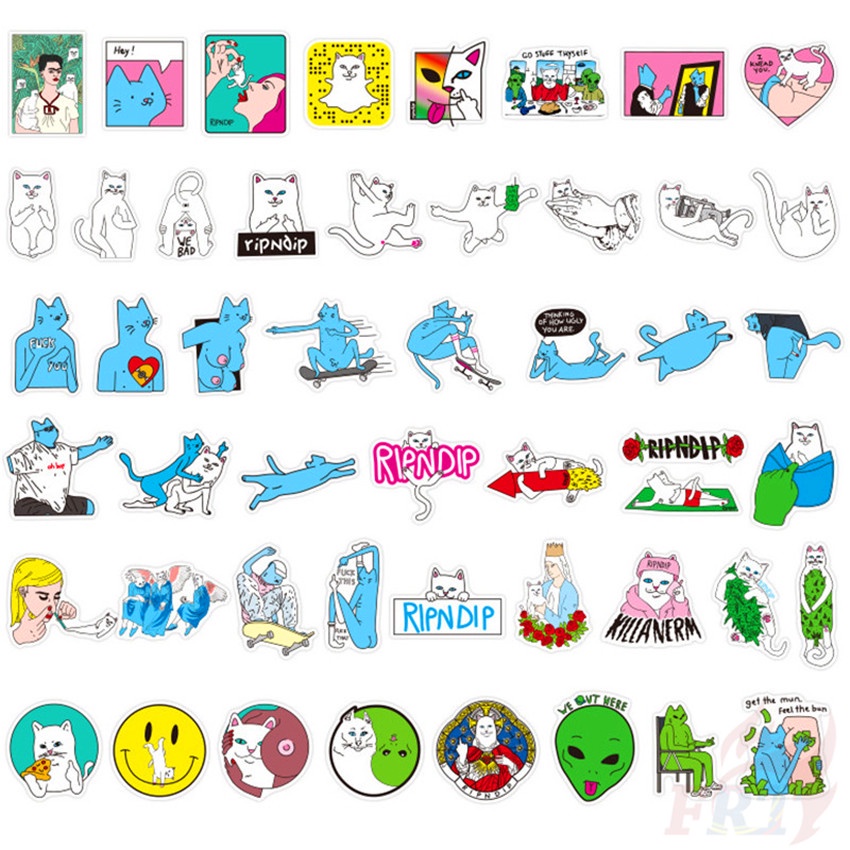 Bộ 100 Cái / Bộ ❉ Hình Dán Ripndip ❉ Miếng Dán Chống Thấm Nước Thời Trang