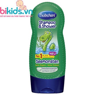 Bubchen - Sữa tắm gội chung quái vật biển xanh 230ml