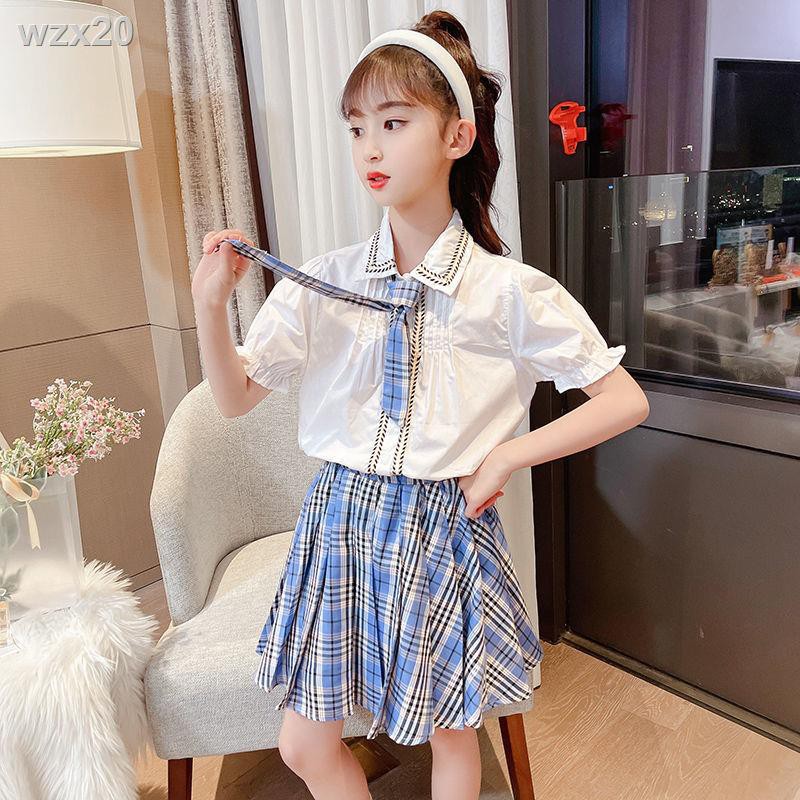 Bộ đồ mùa hè của nữ sinh, đồng phục trẻ em kiểu jk đại học, váy chơi thể thao dành cho em, ngày lễ thiếu nhi lớn t