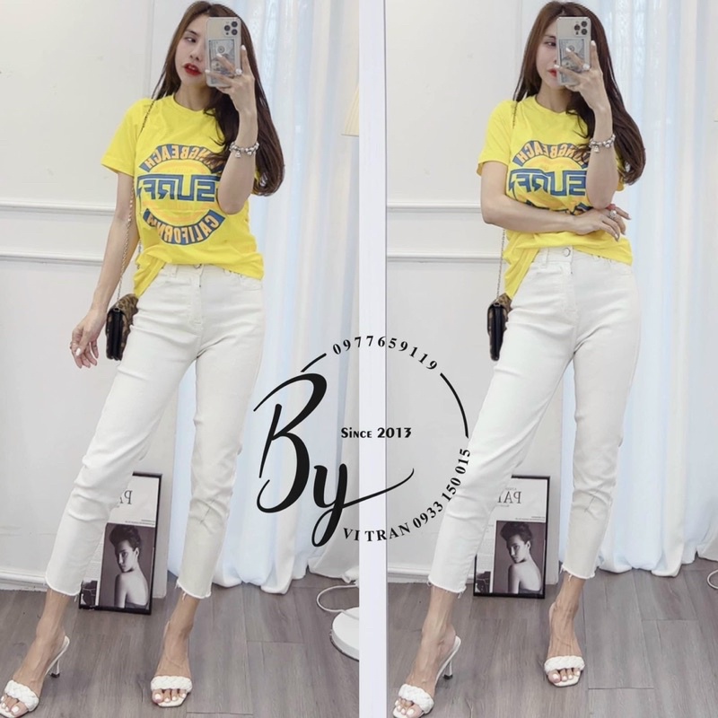 Áo thun giấy form rộng in hình kèm chữ Contest tay ngắn cổ tròn