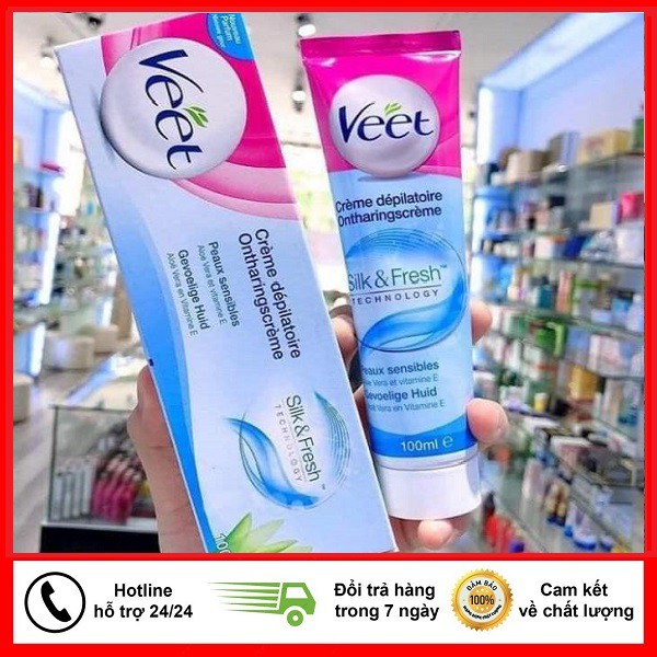 [ Chuẩn Chính Hãng ] Kem Tẩy Lông Veet Pháp 100ml Lớn