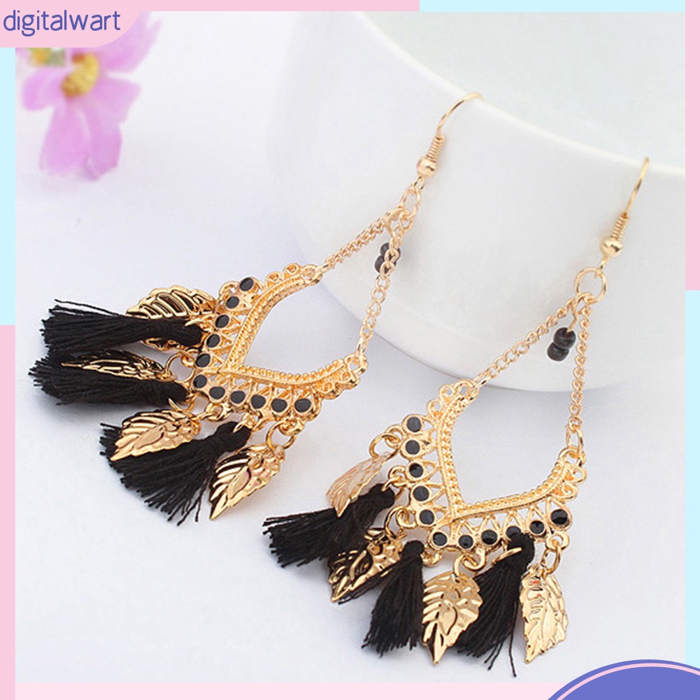 Khuyên tai phối núm tua phong cách Bohemian bắt mắt cho nữ