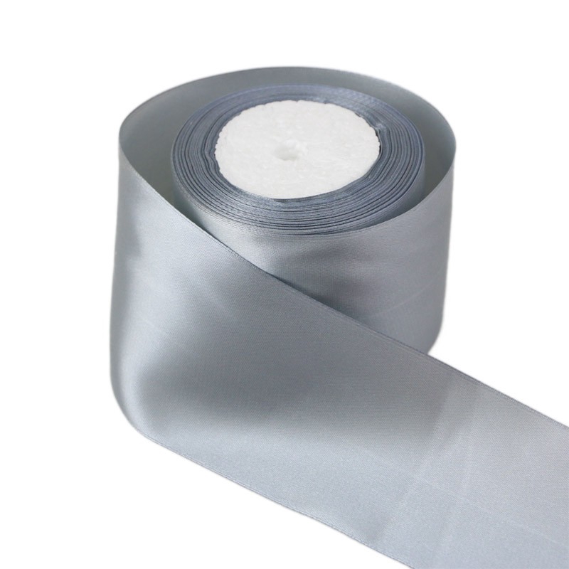 Cuộn Dây Ruy Băng Màu Xám Trang Trí Tiệc Dài 22m