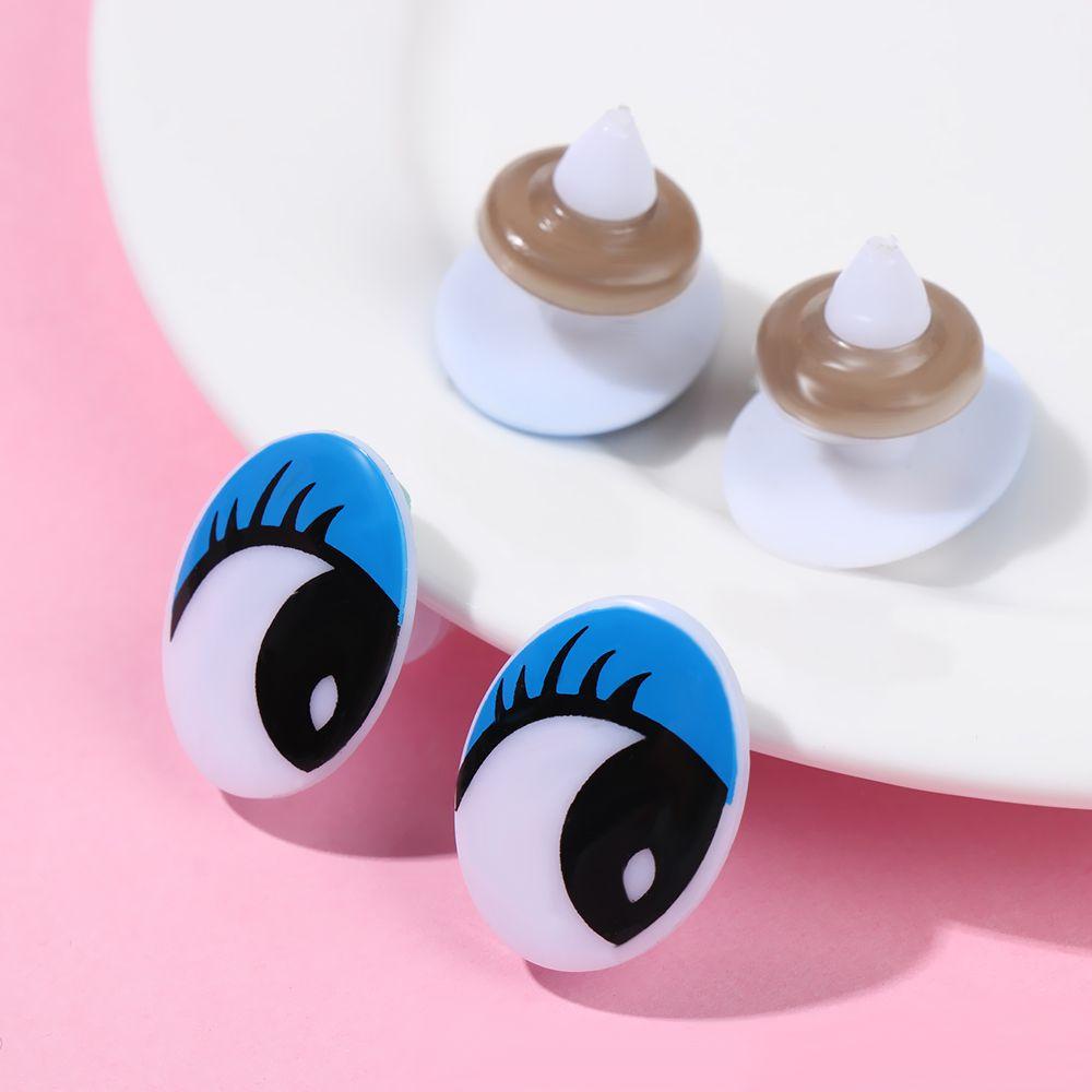 Set 20 Cặp Mắt Hoạt Hình Nhiều Màu Kèm Vòng Đệm Cho Búp Bê