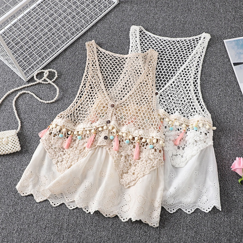 Youyo Áo Tank top Nữ Hai Dây Cổ Chữ V Phong Cách Boho Xinh Xắn Thời Trang Mùa Hè