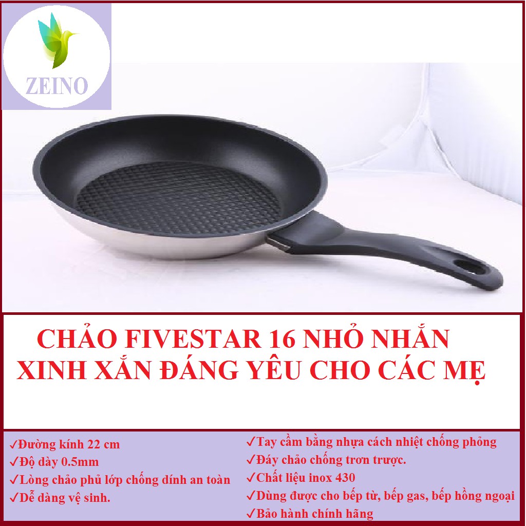 Chảo Từ 3 Đáy Fivestar 16cm