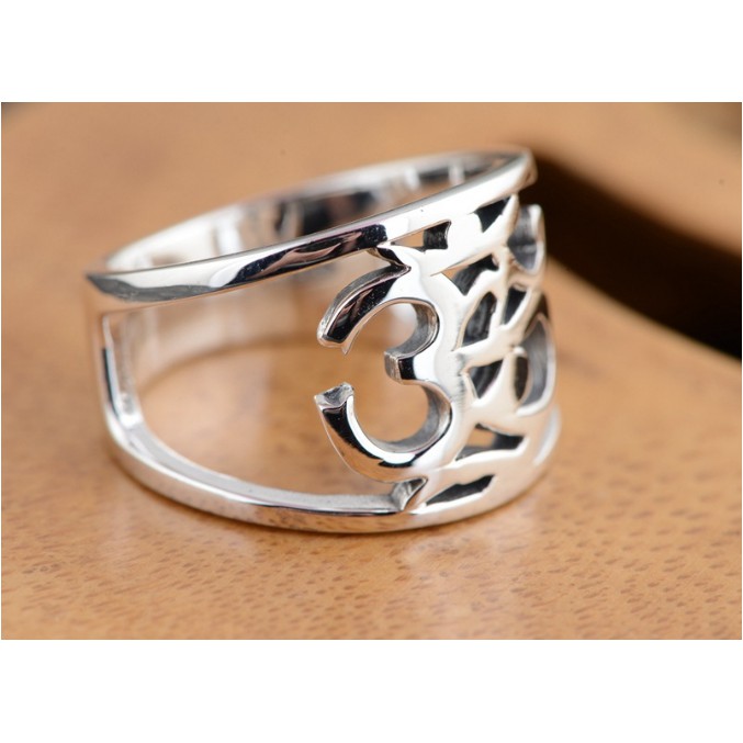 Nhẫn Khắc Thần Chú Om Mani Padme Hum Tây Tạng -NH139