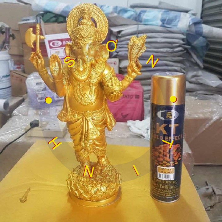 Sơn xịt mạ màu vàng GOLD KT183 Bosny - vàng 24k Nhập khẩu Thái Lan