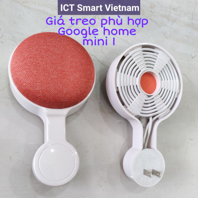 Giá treo Google Home mini loại tốt, bóng đẹp, cuốn dây gọn gàng