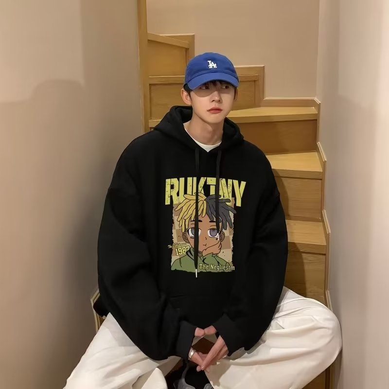 Áo hoodie In Chữ Phong Cách Nhật Bản Thời Trang Cao Cấp Size M-5XL