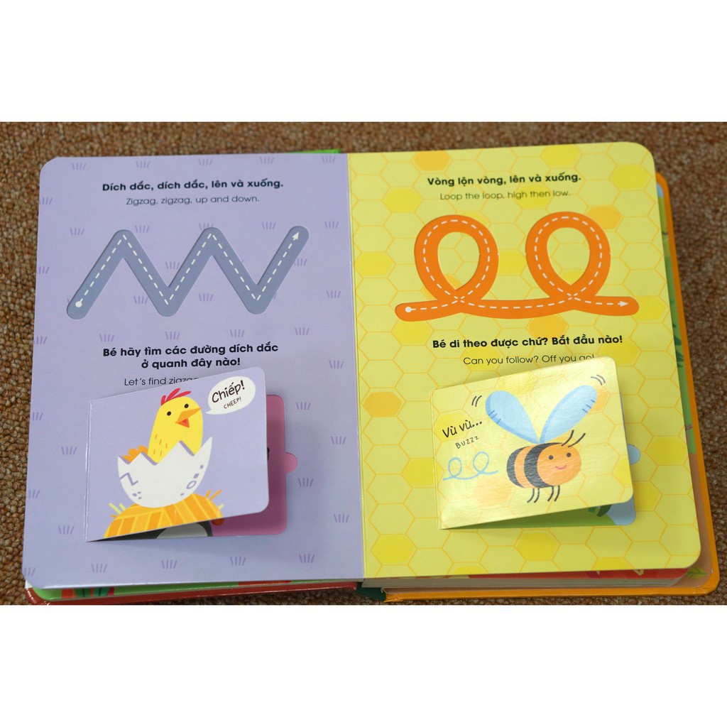 Sách - Lật mở khám phá - Chạm và trượt - Touch and trace Farm - Trang trại vui nhộn