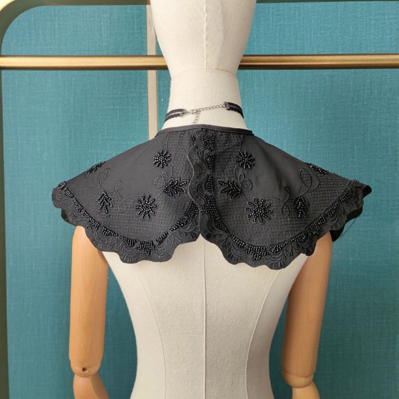 Cổ Áo Rời Dáng Ngắn In Họa Tiết Hoa Trang Trí Xinh Xắn Thời Trang Cho Nữ