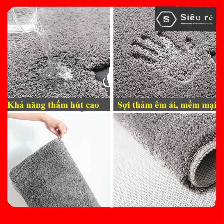 Thảm nhung lau chân siêu thấm - Siêu mềm mịn cho phòng tắm, phòng ngủ bàn chân (MS3241)