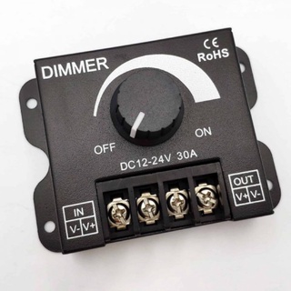 Dimmer 30a dc 12v 24v 360w bộ điều khiển dải đèn có thể điều chỉnh độ sáng