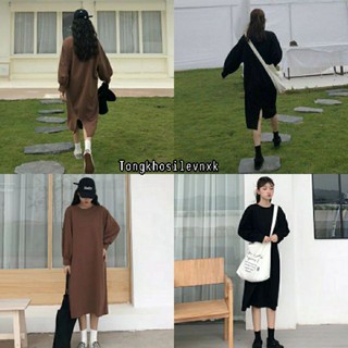 VÁY SUÔNG TAY BỒNG XẺ GẤU ULZZANG