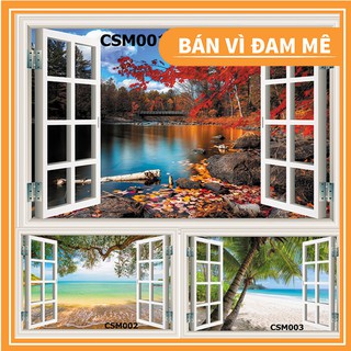 🏝️Giấy dán tường cửa sổ bên cảnh mộng mơ🏝️