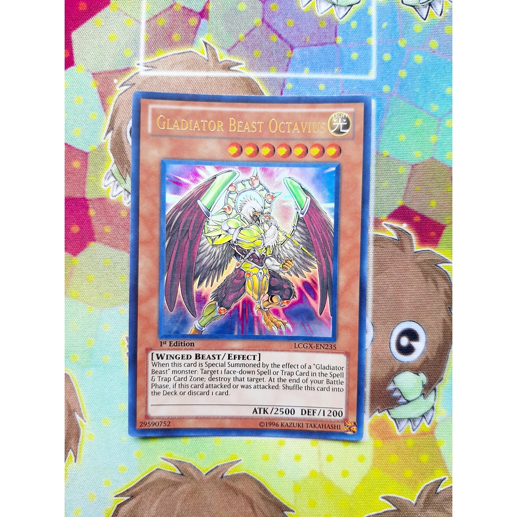 Thẻ Bài Mint90 Yugioh Monster Gladiator Beast Octavius - LCGX-EN235 - Ultra Rare