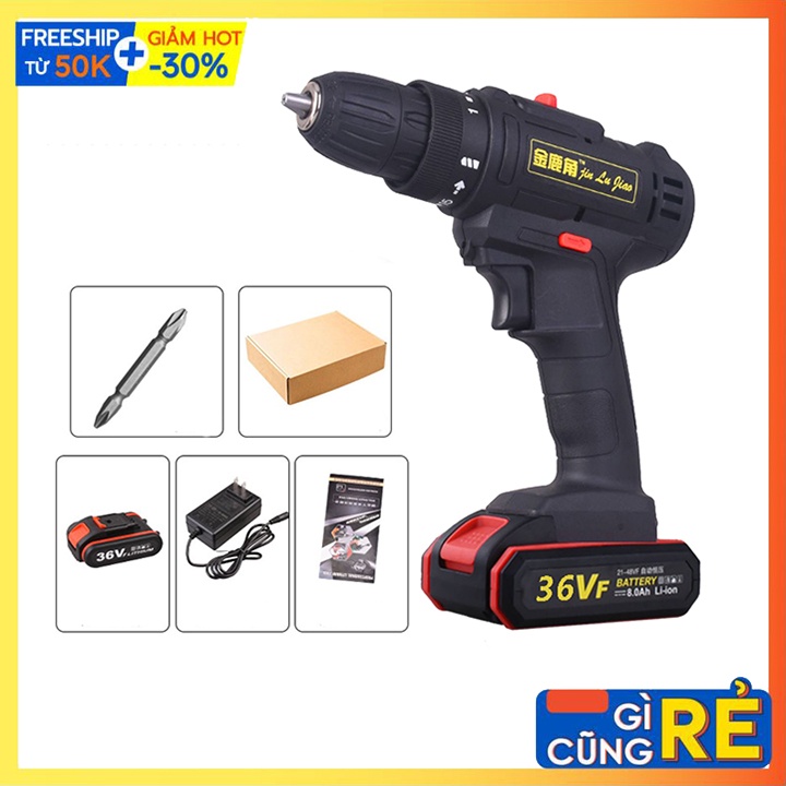 Máy Khoan Pin Cầm Tay, Bắt Mở Vít 2 Tốc Độ 36V
